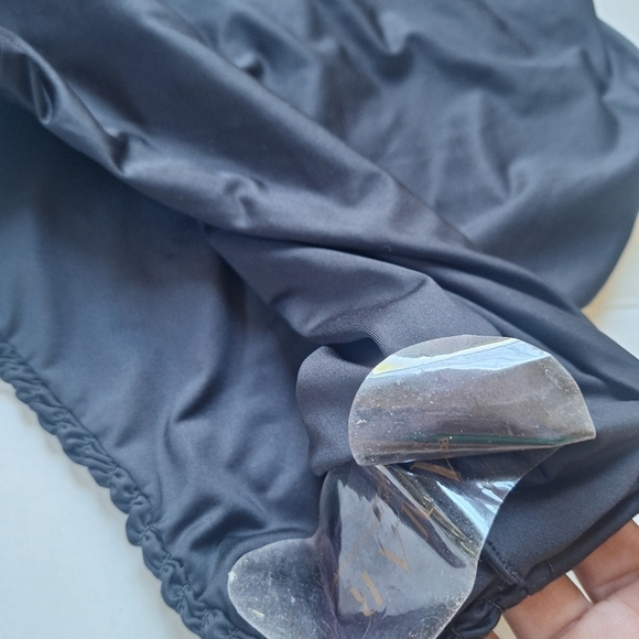 NWOT Boamar Womens Black One Piece Swimwear Smocked Front Scoop Back Size M - Picture 4 of 7